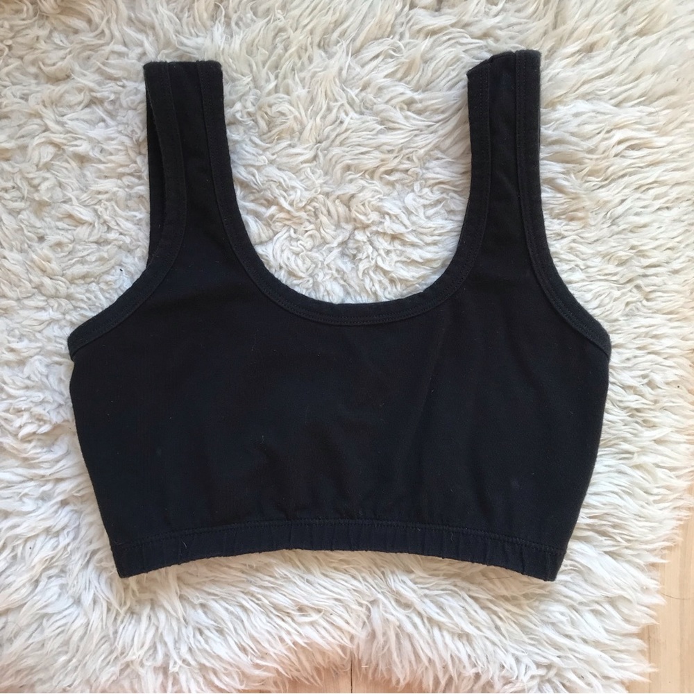 ARQ Wide Strap Bra in Black